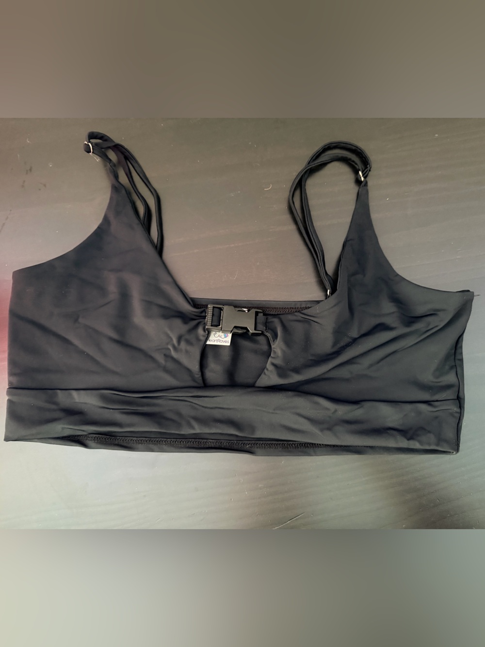 Iheartraves Black Buckle Top